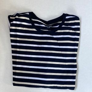 Lands End Navy Long Sleeve Crewneck T-Shirt